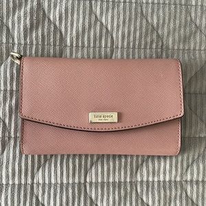 Pink Kate Spade Wallet with Phone Pocket